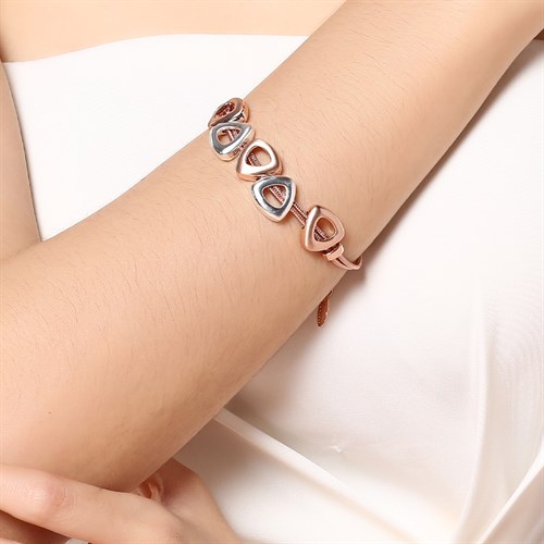 Lắc Tay Hợp Kim Nữ AvaJi AVJ.T000043.00 Màu Vàng Hồng