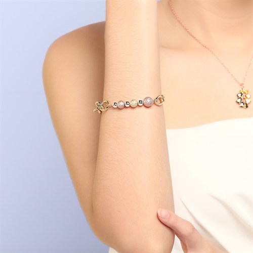 Vòng Tay Hợp Kim Nữ AvaJi AVJ.T000047.00 Màu Vàng