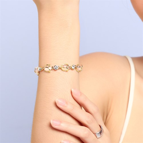 Lắc Tay Hợp Kim Nữ AvaJi AVJ.T000063.00 Màu Vàng