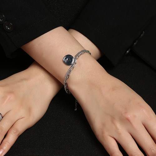 Vòng Tay Hợp Kim Nữ AvaJi AVJ.T000004.00 Màu Bạc