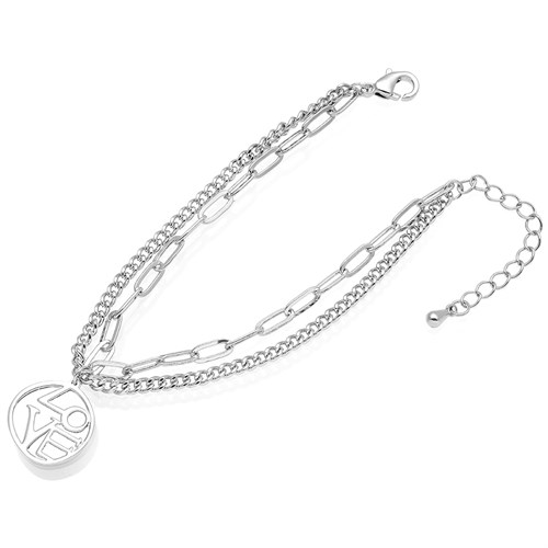 Vòng Tay Hợp Kim Nữ AvaJi AVJ.T000004.00 Màu Bạc