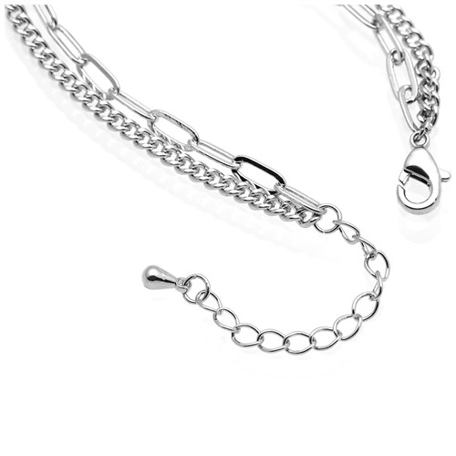 Vòng Tay Hợp Kim Nữ AvaJi AVJ.T000004.00 Màu Bạc