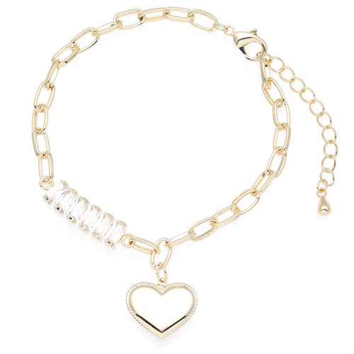 Lắc Tay Hợp Kim Nữ AvaJi Đính Đá AVJ.T000005.00 Màu Vàng