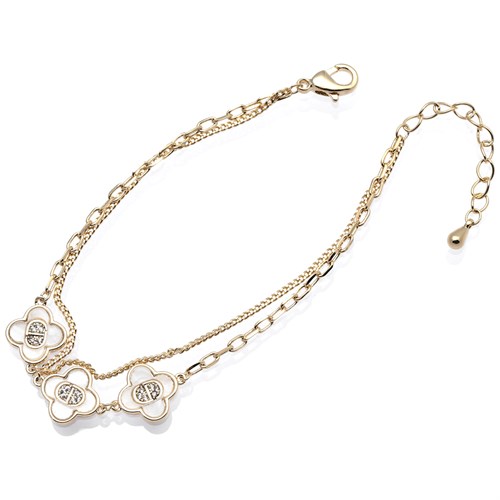 Lắc Tay Hợp Kim Nữ AvaJi Đính Đá AVJ.T000009.00 Màu Vàng