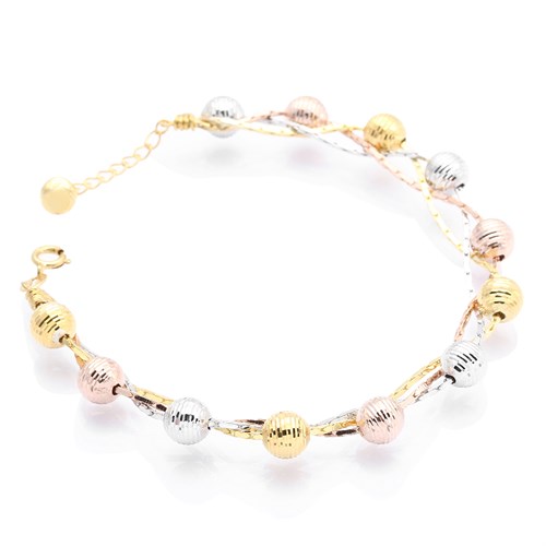 Lắc Tay Bạc Nữ Mạ Vàng 18K AvaJi AVJ.B000040 Màu Vàng
