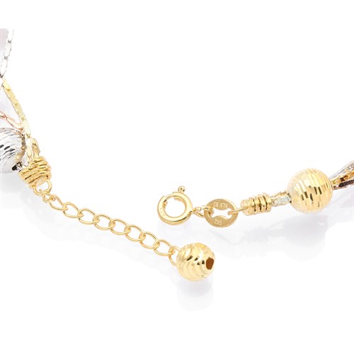 Lắc Tay Bạc Nữ Mạ Vàng 18K AvaJi AVJ.B000040 Màu Vàng