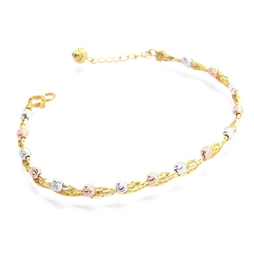 Lắc Tay Bạc Nữ Mạ Vàng 18K AvaJi AVJ.B000042 Màu Vàng