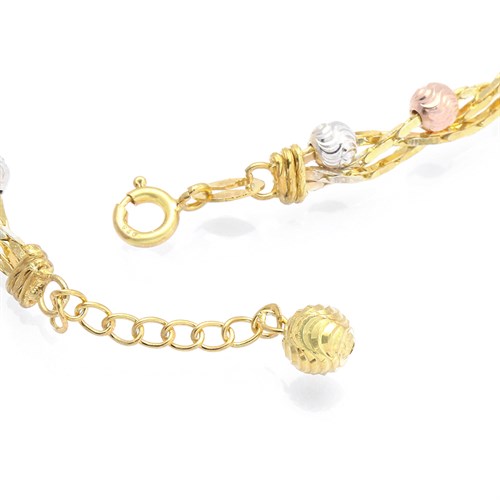 Lắc Tay Bạc Nữ Mạ Vàng 18K AvaJi AVJ.B000042 Màu Vàng