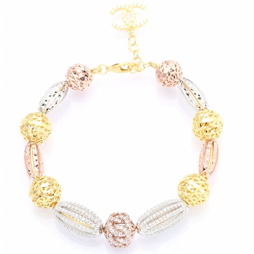 Lắc Tay Bạc Nữ Mạ Vàng 18K AvaJi AVJ.B000056 Màu Vàng