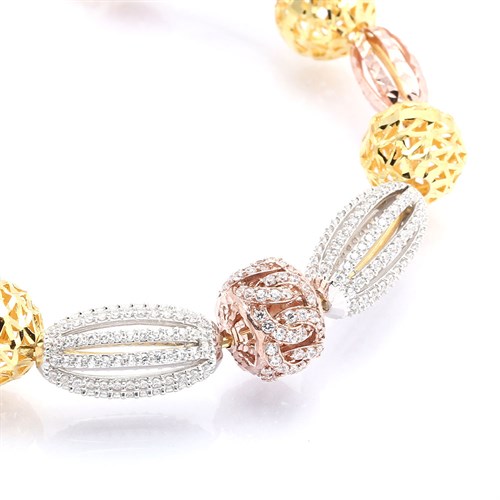 Lắc Tay Bạc Nữ Mạ Vàng 18K AvaJi AVJ.B000056 Màu Vàng