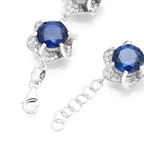 Lắc Tay Bạc Nữ Đính Đá Mạ Vàng Trắng AvaJi AVJ.B000057 Màu Bạc