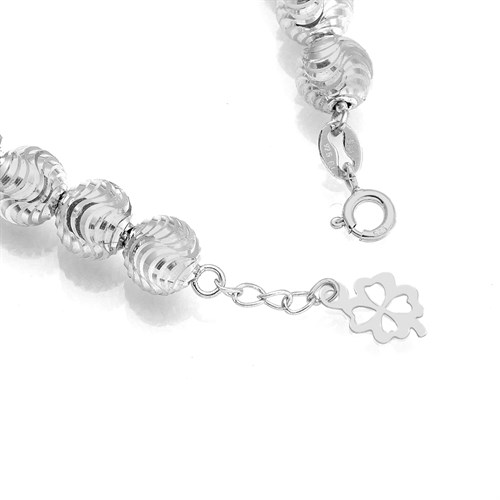 Lắc Tay Bạc Nữ Mạ Vàng Trắng AvaJi AVJ.B000059 Màu Bạc