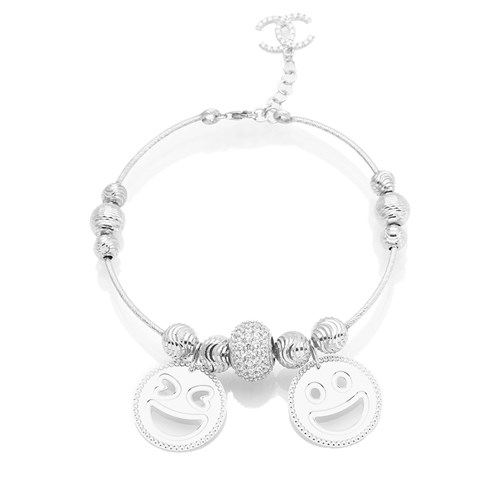 Lắc Tay Bạc Nữ Đính Đá Mạ Vàng Trắng AvaJi AVJ.B000079 Màu Bạc