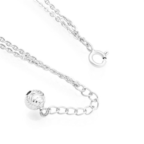 Lắc Tay Bạc Nữ Đính Đá Mạ Vàng Trắng AvaJi AVJ.B000088 Màu Bạc