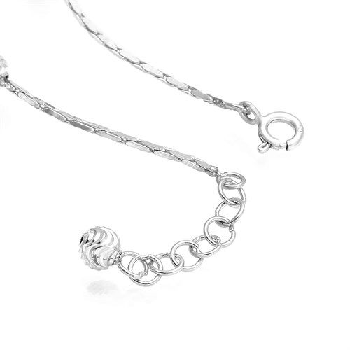 Lắc Tay Bạc Nữ Đính Đá Mạ Vàng Trắng AvaJi AVJ.B000092 Màu Bạc