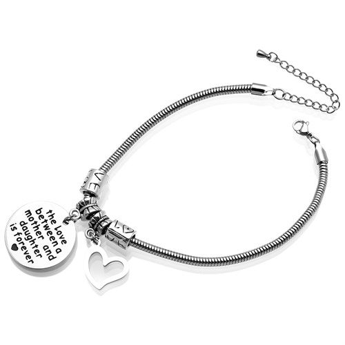 Vòng Charm Hợp Kim Nữ AvaJi AVJ.C000003.00 Màu Bạc