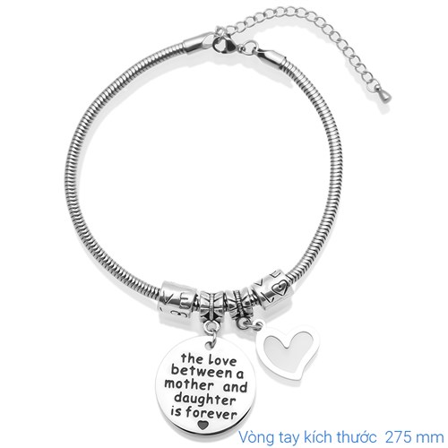 Vòng Charm Hợp Kim Nữ AvaJi AVJ.C000003.00 Màu Bạc