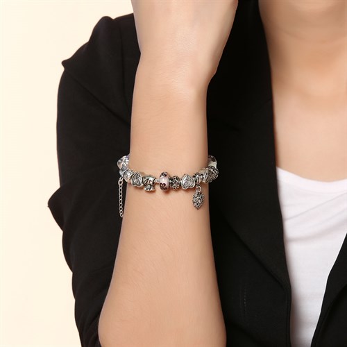 Vòng Charm Hợp Kim Nữ AvaJi AVJ.C000003.00 Màu Bạc