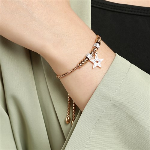 Vòng Tay Dạng Charm Hợp Kim Nữ AvaJi AVJ.C000009.00 Màu Vàng