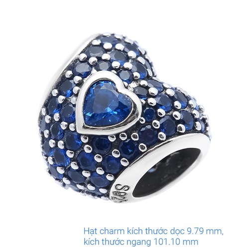 Hạt Charm Hợp Kim Unisex AvaJi Đính Đá AVJ.P00000010.00 Màu Bạc
