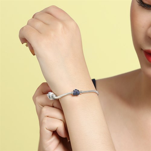 Hạt Charm Hợp Kim Unisex AvaJi Đính Đá AVJ.P00000010.00 Màu Bạc