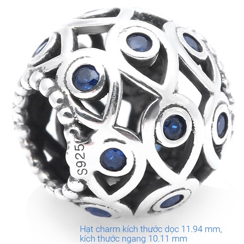 Hạt Charm Hợp Kim Unisex AvaJi Đính Đá AVJ.P00000011.00 Màu Bạc