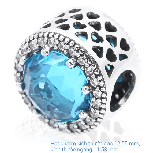 Hạt Charm Hợp Kim Unisex AvaJi Đính Đá AVJ.P00000013.00 Màu Bạc