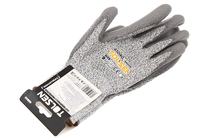 Bao tay vải chống cắt Tolsen 45040 Màu Xám