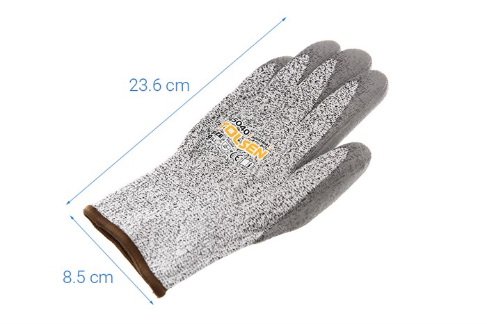 Bao tay vải chống cắt Tolsen 45040 Màu Xám