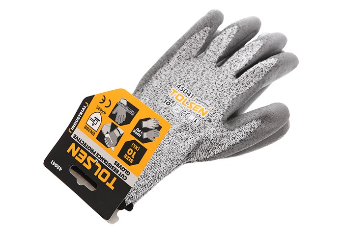 Bao tay vải chống cắt Tolsen 45041 Màu Xám