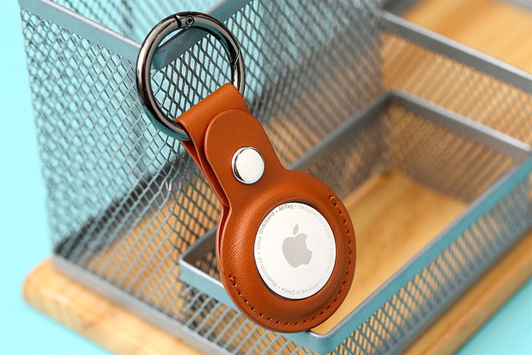 Vỏ bảo vệ AirTag Nhựa dẻo PU Well JM Nâu