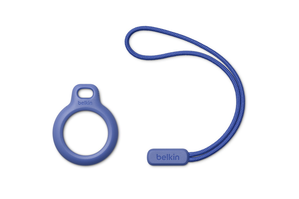 Vỏ bảo vệ AirTag Belkin Nhựa cứng kèm dây đeo xanh