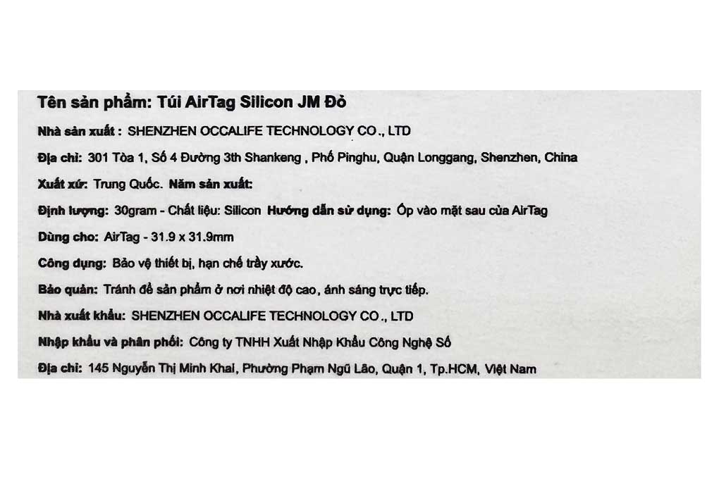 Vỏ bảo vệ AirTag Silicon JM Đỏ Màu Đỏ