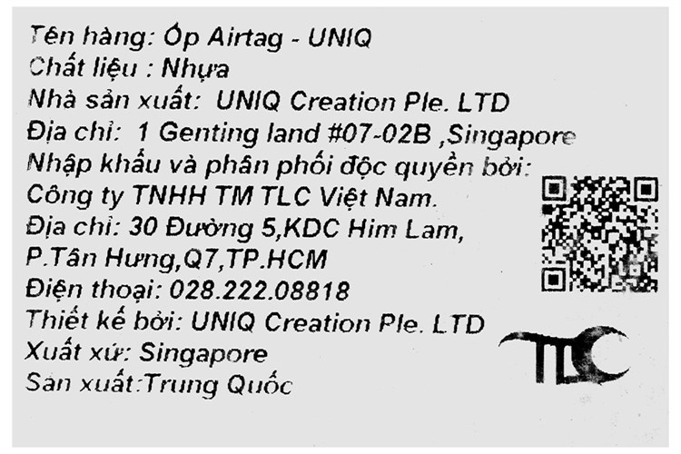 Vỏ bảo vệ AirTag UniQ Silicone Vencer Đen Màu Đen