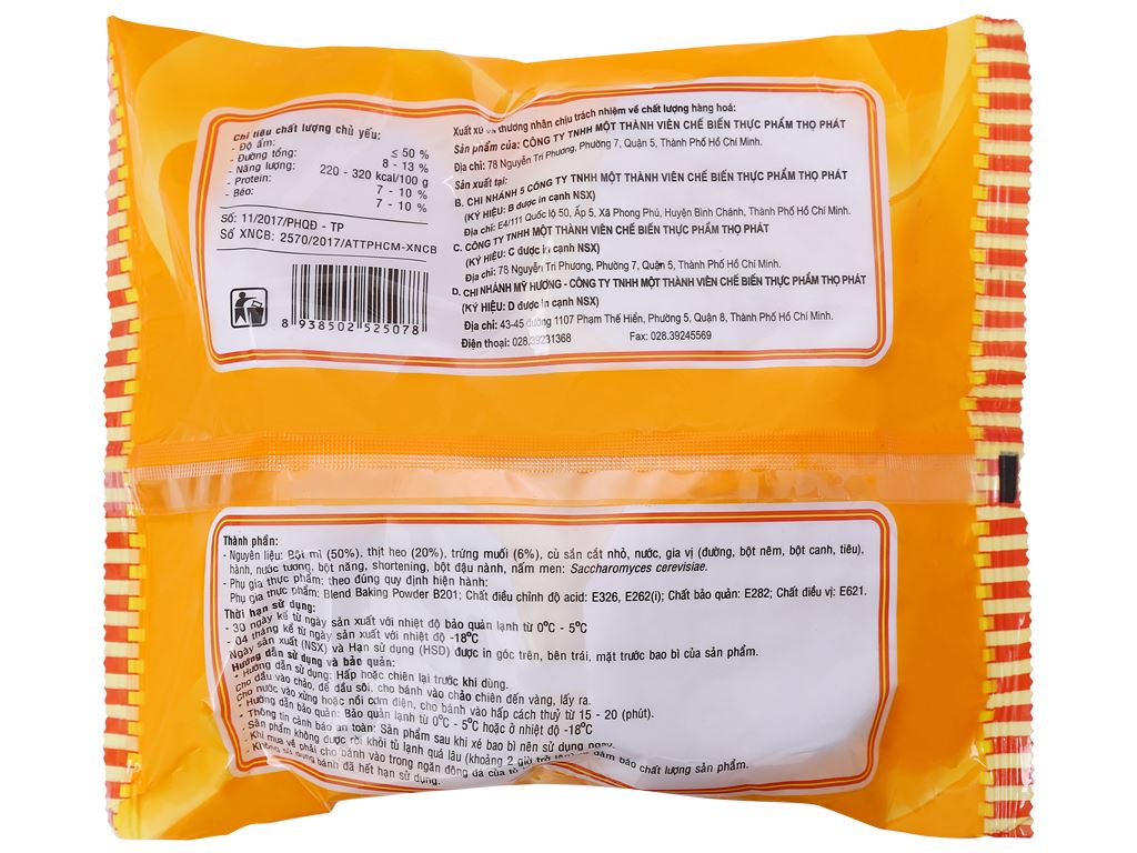 Bánh bao nhân thịt heo trứng muối Thọ Phát 400g 3