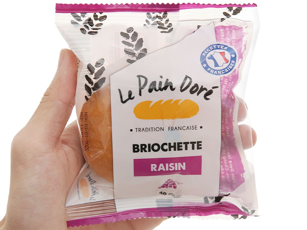 Bánh mì briochette raisin Le Pain Dore 40g 4