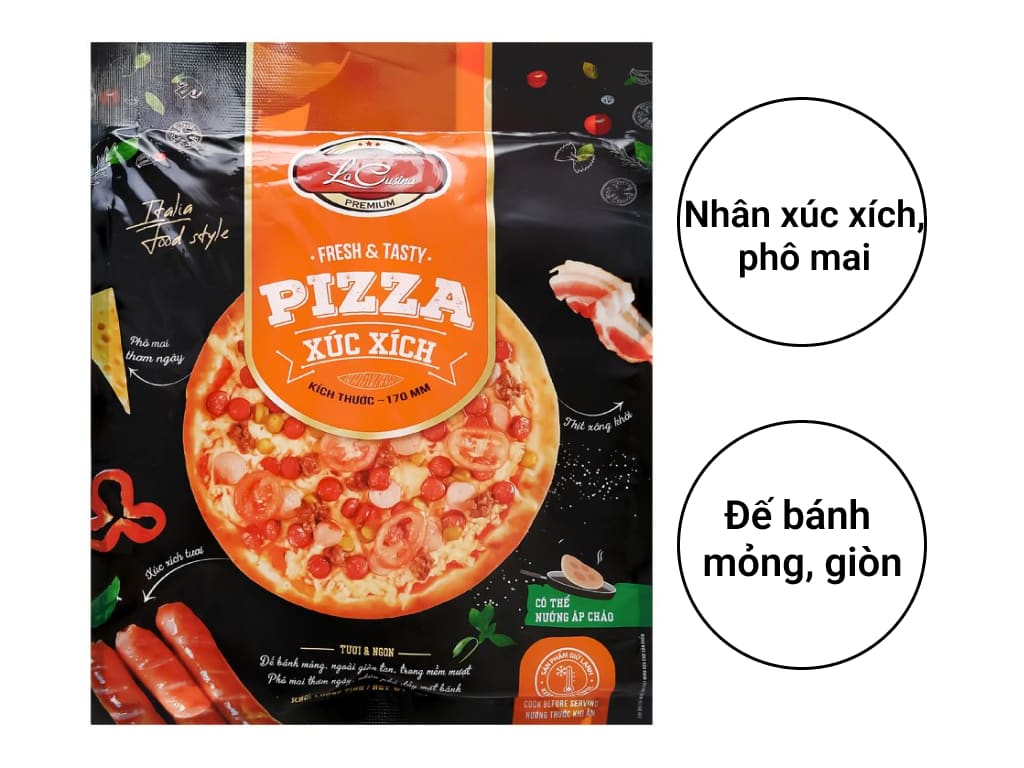 Pizza xúc xích La Cusina 180g 2