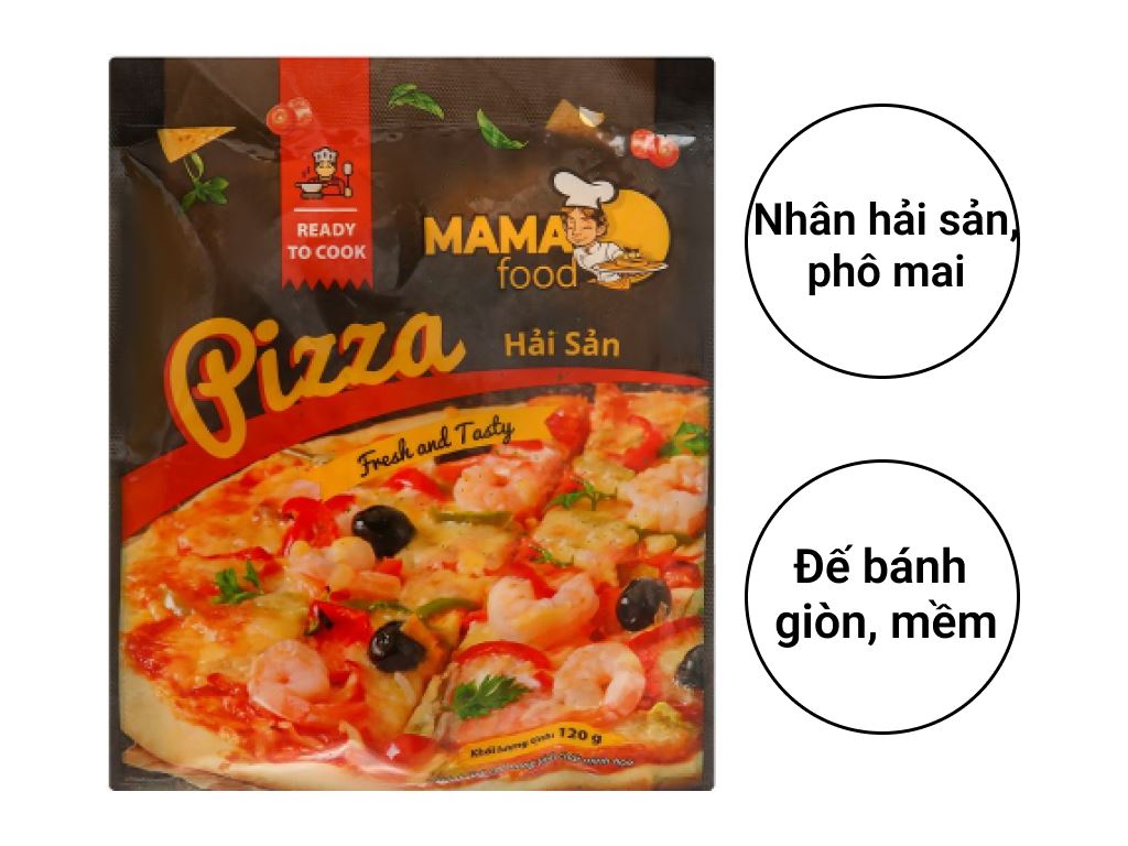 Pizza hải sản Mama Food gói 120g giá tốt tại Bách hoá XANH