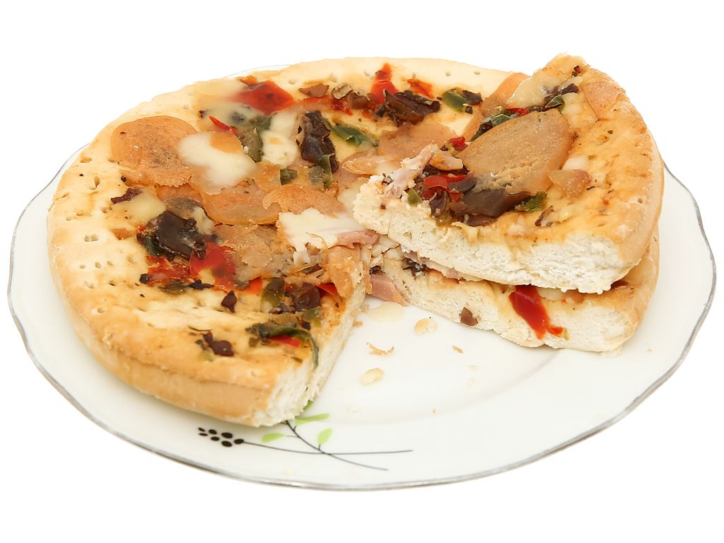 Pizza jambon xúc xích Mama Food 120g 7