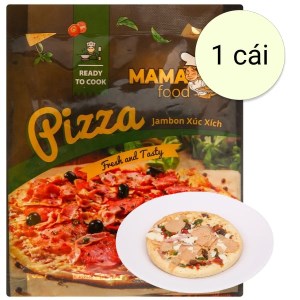 Pizza jambon xúc xích Mama Food 120g