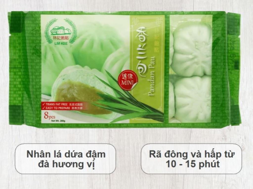 Bánh bao lá dứa Lim Kee 280g 2