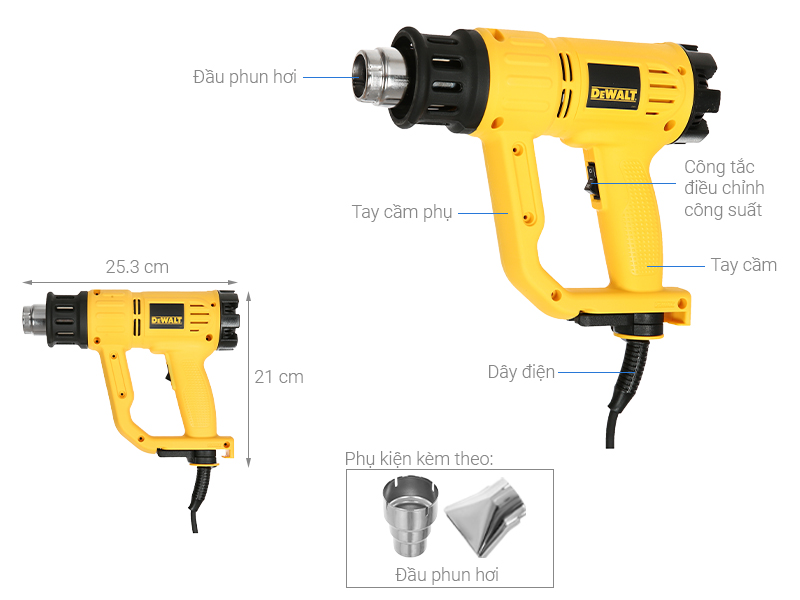 Máy thổi hơi nóng Dewalt D26411-B1 1800W