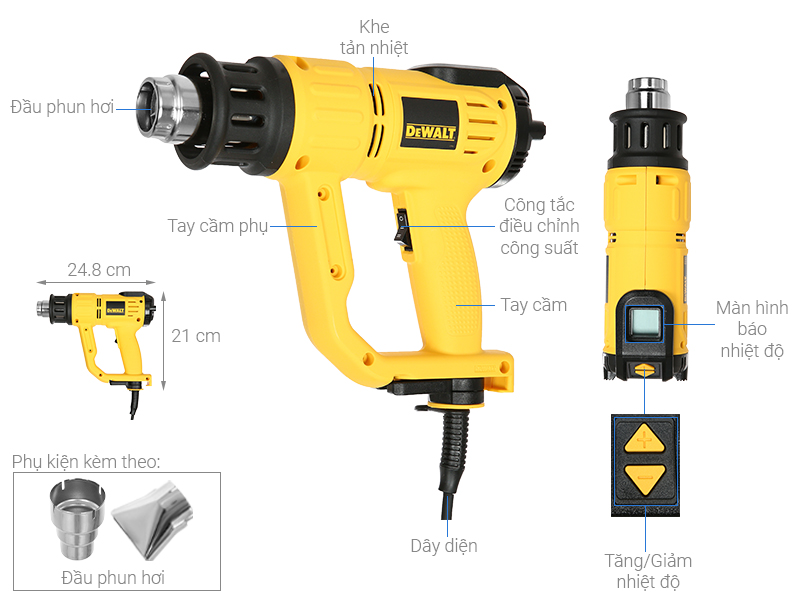 Máy thổi hơi nóng Dewalt D26414-B1 2000W