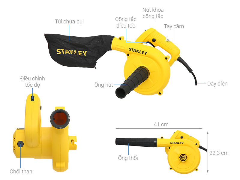 Máy thổi bụi Stanley STPT600-B1 600W