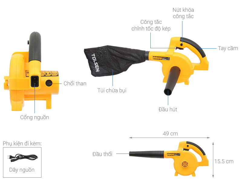 Máy thổi bụi Tolsen 79606 600W