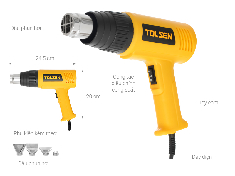 Máy thổi hơi nóng Tolsen 79100 2000W