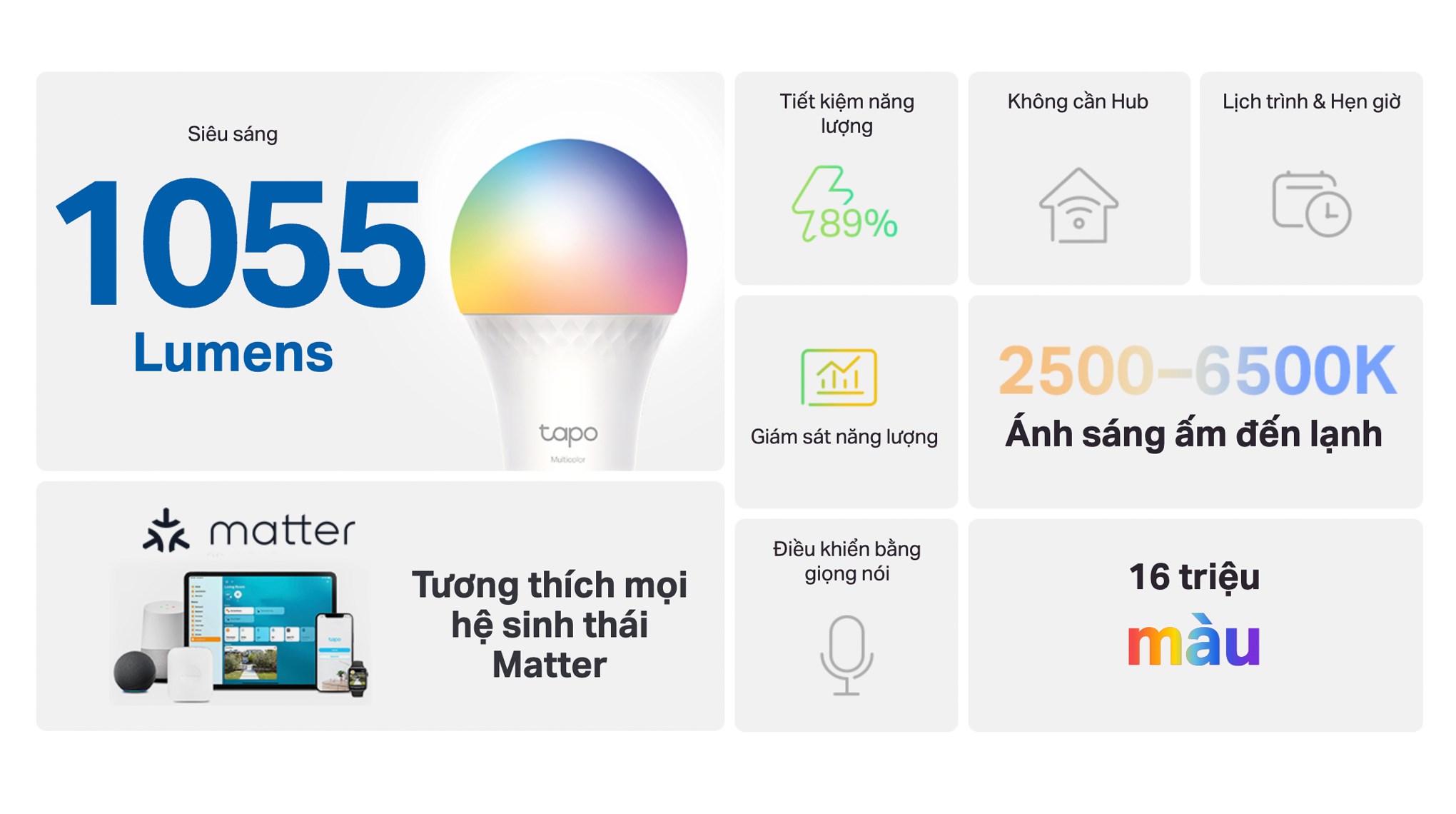 Bóng đèn thông minh TP-Link Tapo L535E Wifi