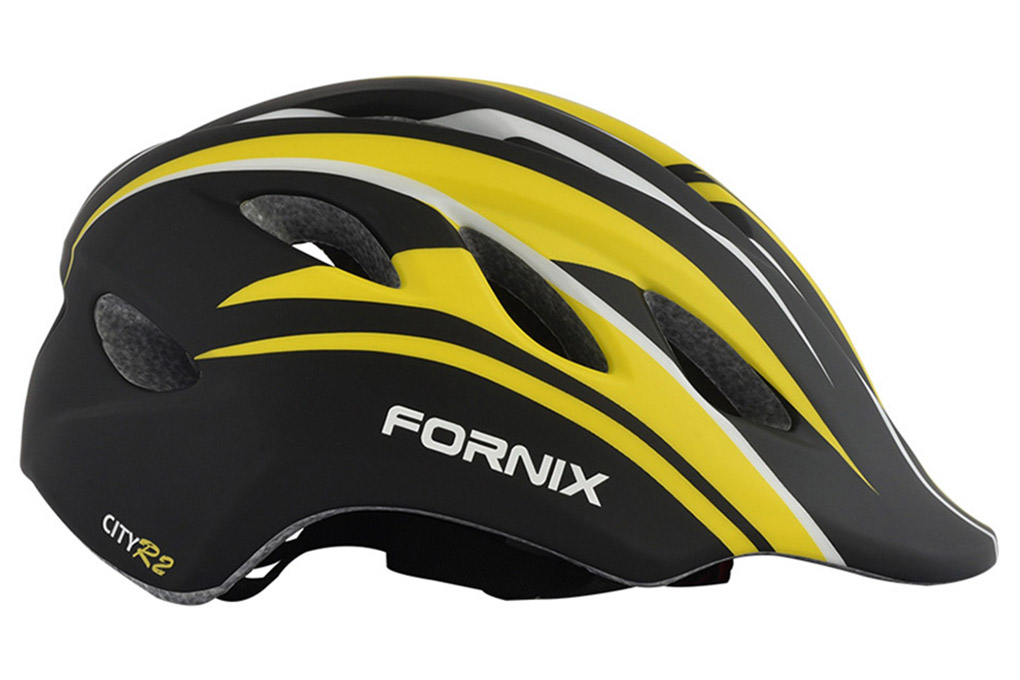 Mũ bảo hiểm xe đạp size s fornix a02nm28 đen vàng - ảnh sản phẩm 1