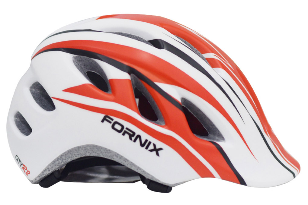 Mũ bảo hiểm xe đạp size s fornix a02nm28 trắng đỏ - ảnh sản phẩm 1