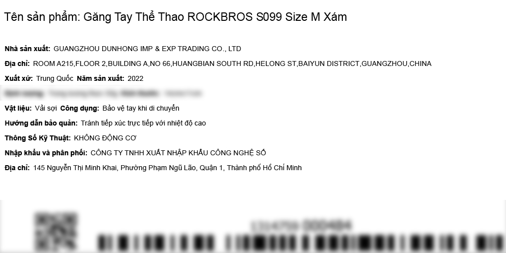 Găng tay thể thao ROCKBROS S099 Size M Xám